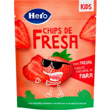 Hero Kids Snack de Chips de Fresa +36m 12 gr