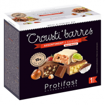 Protifast Assortiment de 5 saveurs de barres proteinées Crousti' - 5 unités