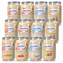 Nutribén Potitos Assortiti Pollo, Vitello e Pollo, Nasello e Frutta +6m 12 unità
