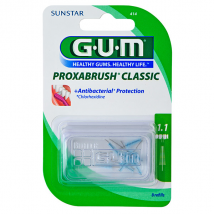 Gum Brossette Interdentaire Proxabrush Classic Recharges 1,1mm 8 unités - Manuel -