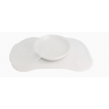Twistshake Click-Mat Plate with Lid and Non-Stick Mat White