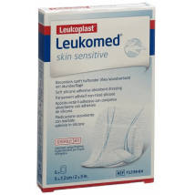 Leukomed Skin Sensitive, 5 cm x 7,2 cm, 5 unidades