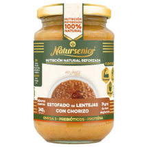 Natursenior Puré Estofado de Lentejas con Chorizo Ω3+Prebióticos+Proteína 340 gr