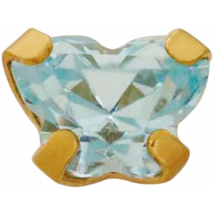 Inverness Pendiente 24K 896-3 Mariposa Aguamarina