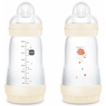 MAM Easy Start Anti-colic Bottle Medium Flow Neutral Bright 2-4m 2x260 ml