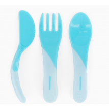 Talheres de Aprendizagem Twistshake Azul Pastel +6m 3 peças
