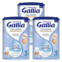 Gallia Calisma Croissance Lait 3ème Âge 830g - Lot de 3
