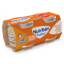 Nutribén Potitos Manzana, Naranja, Plátano y Pera +4m 2 x 120g