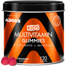 Aldous Labs Multivitaminici per bambini al gusto di fragola 120 caramelle gommose