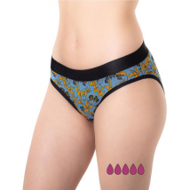 Farma Inca Braguita Menstrual Teen Absorción Alta Flores Azul y Negro Talla L