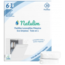 Pastiglie per lavastoviglie Natulim per macchine 6 in 1 ECO 30 pastiglie
