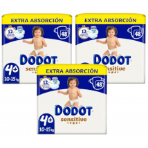 Dodot Pañales Sensitive Extra T4+ (10-15 Kg) 3x48 uds