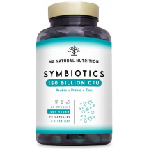 N2 Natural Nutrition Probiótico Symbiotics 150 Billion CFU 90 Cápsulas Veganas