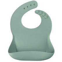 Minikoioi Babero de Silicona Bolsillo River Verde +6m