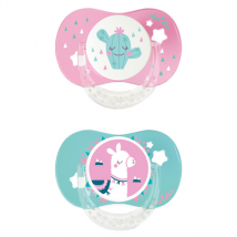 Luc et Léa Sucette Silicone Anatomique Edition Limitée Duo Lama Cactus 6-18mois - Anatomique -