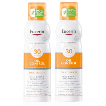 Protetor solar em spray Eucerin Transparent Dry Touch FPS 30 2x200 ml