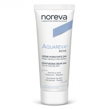 Noreva AQUAREVA Crème Hydratante 24h Riche 40ml - Hydratant et Nourrissant - pour Peau Sèche à Très Sèche