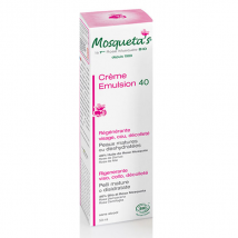 Mosqueta's Emulsion 40 Bio 50ml - Hydratant et Nourrissant, Réparateur et Régénérant - pour Peau Mature, Peau Sèche à Très Sèche