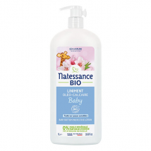 Natessance Bébé Liniment Oléo-Calcaire Bio 1L pour Peau Normale, Peau Sèche à Très Sèche