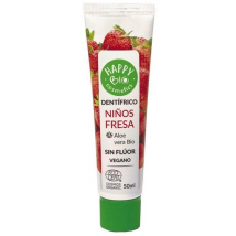 Happy Bio Dentífrico Niños sin Flúor Fresa 50 ml