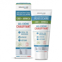 Granions Décontractant Musculaire Gel-Crème Chaufffant - CBD + Arnica - 75 ml