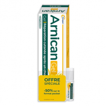 Arnican Gel format éco et roll on Pocket à base d'arnica 100g + 10ml