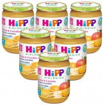 Pote de Frutas Orgânicas HiPP com Cereais +6m 6x190 gr