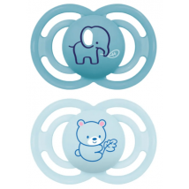Sucette MAM Perfect Bleu mat +6 mois (lot de 2)