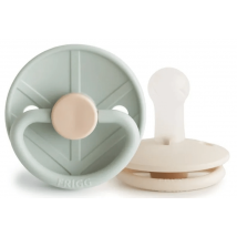 Bloco de Chupeta Frigg Little Viking em Silicone Viking Sálvia/Creme +6m 2 unidades