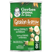 Gerber Cereais Folhados Orgânicos com Banana +8m 35 gr