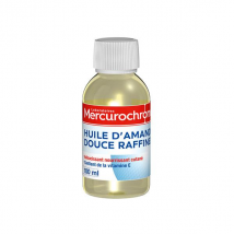 Mercurochrome Huile D'Amande Douce Raffinée 100ml pour Peau Sèche à Très Sèche