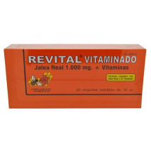 Revital Vitaminado Jalea Real 1000mg + Hierro + Vitaminas 20 Viales