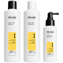 Nioxin 1 Natural Hair Shampoo delicato indebolente 150 ml + balsamo 150 ml + Trattamento 50 ml