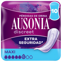 Compressa Maxi Perda de Urina Ausonia Discreet Feminina 10 unidades