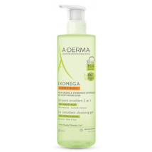 A-Derma Exomega Emollient Cleansing Gel for Body and Hair 500 ml PROMO