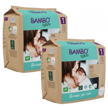 Bambo Nature Pañales T1 (2-4 Kg) 2x22 uds