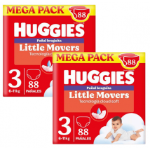 Couches Huggies Little Movers Disney Panties taille 3 (6-11 kg) 2x88 unités