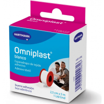 Fita de tecido branco Hartmann Omniplast 2,5 cm x 5 m