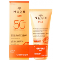 Nuxe Sun Coffret cream melting face SPF50 50ml gift After Sun 50ml