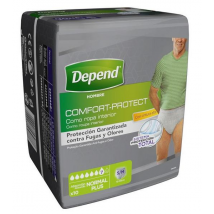 Depend Pañal Adulto Extradiscreto Normal S/M Hombre 10 uds