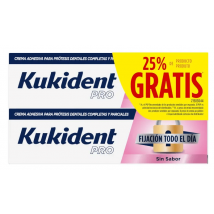 Kukident Pro Fixação Total o Dia Sem Sabor 2x40g 25% GRÁTIS