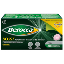 Berocca Boost Magnesio, Vitaminas y Minerales con Guaraná 30 Comprimidos Efervescentes