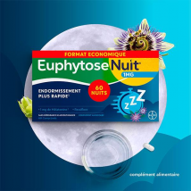 Euphytose Nuit 1 MG de pour un endormissement rapide - 60 Comprimés