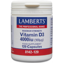 Lamberts Vitamin D3 4000 IU (100μg) 120 Capsules
