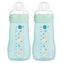MAM Easy Active Baby Bottle Medium Flow Bright Blue 2-4m 270ml 2 pcs