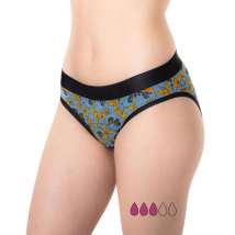 Farma Inca Braguita Menstrual Teen Absorción Media Flores Azul y Negro Talla M