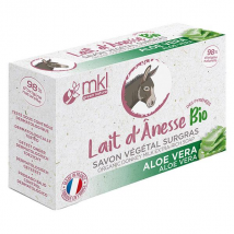 MKL Savon Lait d'Ânesse Savon Végétal Aloe Vera 100g pour Peau Sensible