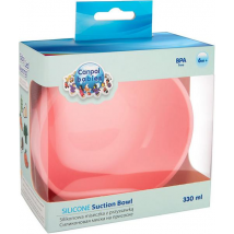 Canpol Babies Cuenco Silicona con Ventosa +6m 330 ml Rosa