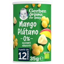 Gerber Organic Puffs com Manga e Banana +12m 35 gr