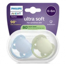 Avent Sucette Ultra douce jour 0-6M sans BPA x2